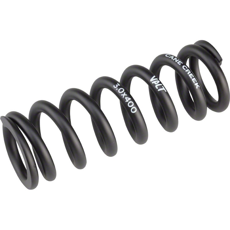 Cane Creek VALT Lightweight Steel Spring for Coil Shock, 3.00"/76mm x 400lbs, Black