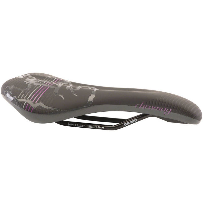 Chromag Juniper Saddle - Chromoly, Black/Purple, Women's