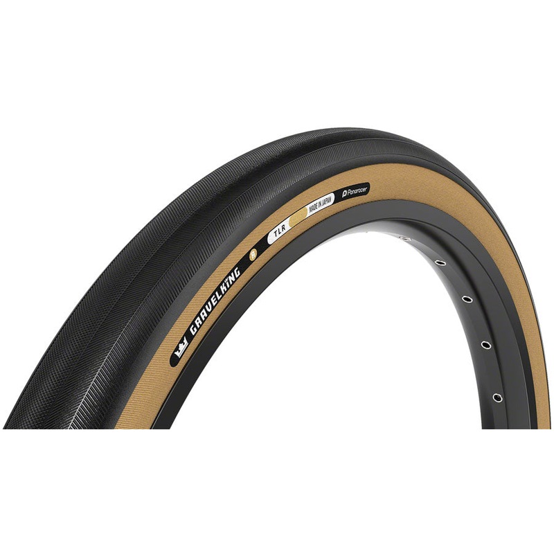Panaracer GravelKing R Tire - 700 x 45 Tubeless Folding Black/Amber