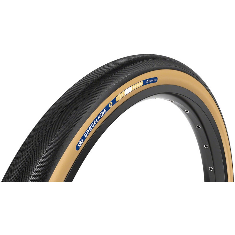 Panaracer GravelKing Slick Plus Tire - 700 x 45 Tubeless Folding Black/Brown