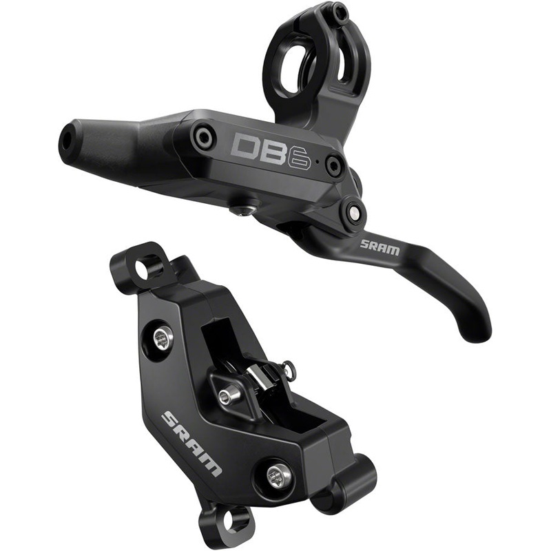 SRAM DB6 Disc Brake Lever - Left Front Rear 2000mm Hose Post Mount 4-Piston Aluminum Lever Diffusion BLK A1