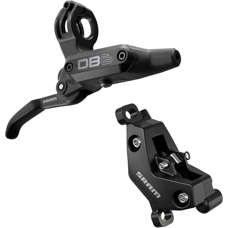 SRAM DB6 Disc Brake Lever - Right Front Rear 2000mm Hose Post Mount 4-Piston Aluminum Lever Diffusion BLK A1