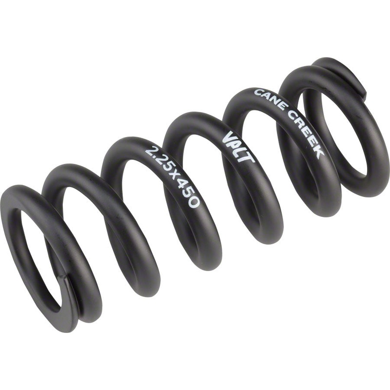Cane Creek VALT Lightweight Steel Spring for Coil Shock, 2.25"/57mm x 450lbs, Black