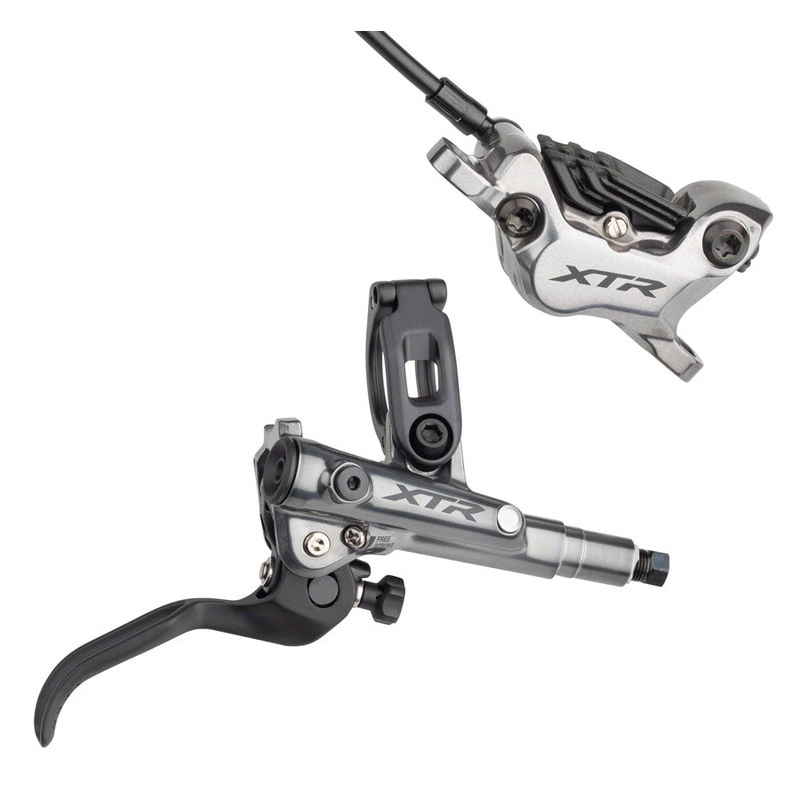 Shimano XTR BL- M9120/BR-M9120 Disc Brake and Lever - Rear, Hydraulic, Post Mount, Finned Metal Pads, Gray
