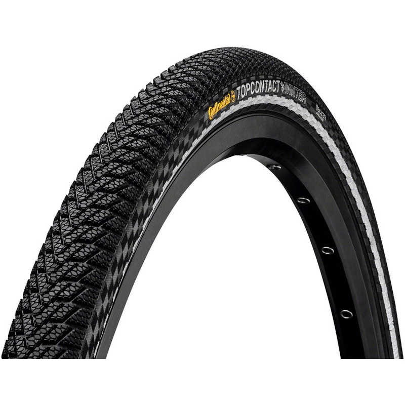 Continental Top Contact Winter II Premium Tire - 27.5 x 2.00 Clincher Folding BLK/Reflex Vectran Breaker E50