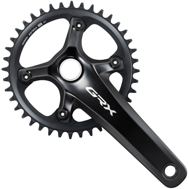 Shimano GRX FC-RX820-1 Crankset - 170mm, 12-Speed, 40t, 110 BCD, Hollowtech II, Black