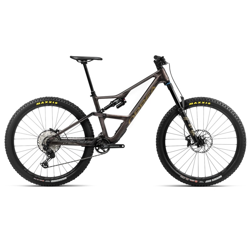 2024 Orbea OCCAM LT M30 Trail Mountain Bike - Large, Cosmic Carbon View - Metallic Olive Green (Gloss)