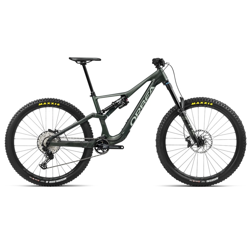 2024 Orbea RALLON M20 Enduro Mountain Bike - X-Large, Forest Green Carbon View (Matte-Gloss) - Blue Stone (Gloss)