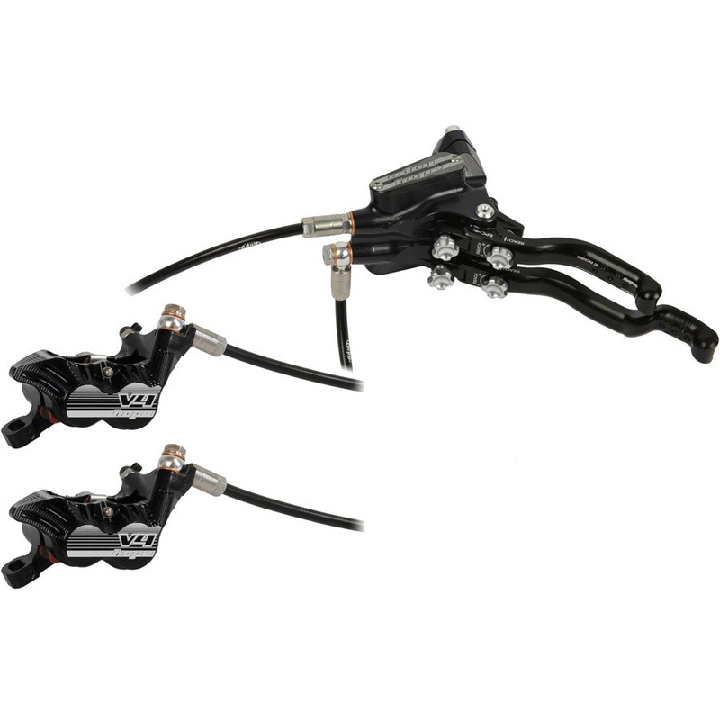 Hope Tech 3 V4 Duo Disc Brake Lever - Left Hand Front Rear Hydraulic Post Mount BLK