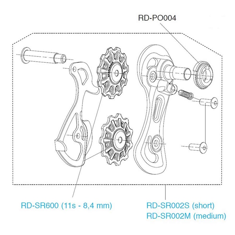 RD-SR002S Rear derailleur cage Short For SR/RE