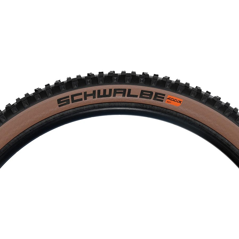 Hans Dampf Addix Mountain Tire 275x2.35 Folding Tubeless Ready Addix Soft Super Trail 67TPI Tanwall