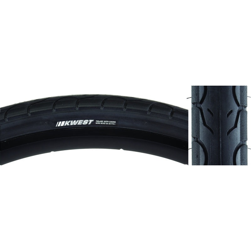 Kwest K193 Tire 700x40C Wire Clincher 30TPI Black
