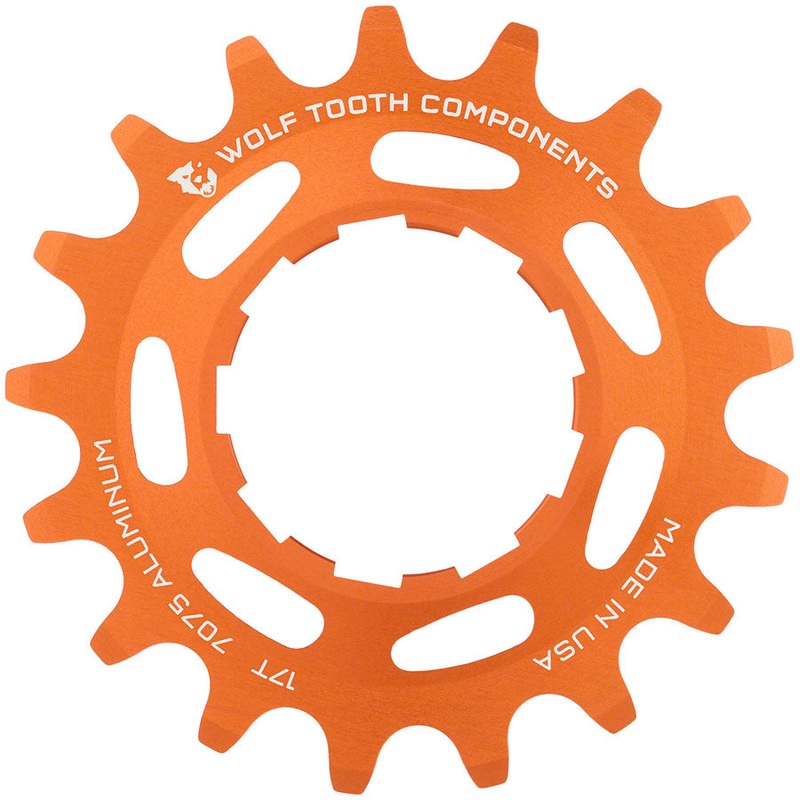 Single Speed Aluminum Cog - 17t Compatible 3/32" Chains Orange