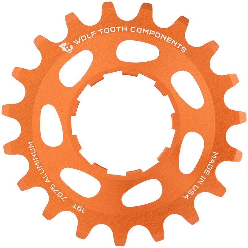 Single Speed Aluminum Cog - 19t Compatible 3/32" Chains Orange