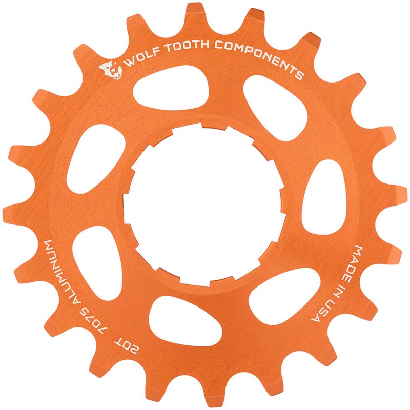 Single Speed Aluminum Cog - 20t Compatible 3/32" Chains Orange