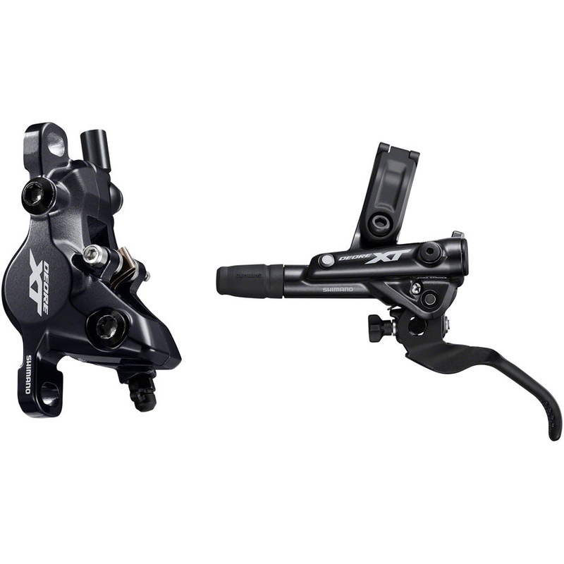 Deore XT BL-M8100/BR-M8100 Disc Brake Lever - Front Hydraulic Post Mount 2-Piston Finned Pads I-SPEC EV Clamp Band BLK
