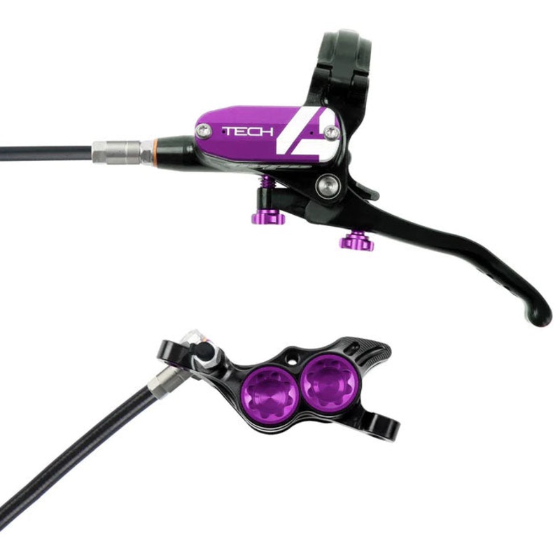 Tech 4 E4 Disc Brake and Lever Set - Rear Hydraulic Post Mount Purple