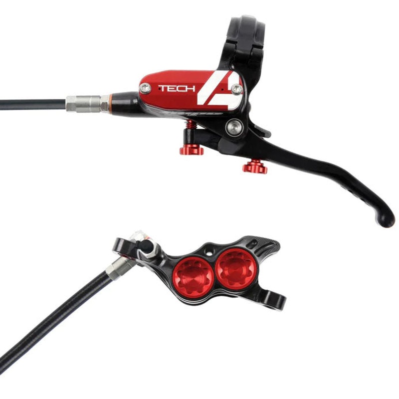 Tech 4 E4 Disc Brake and Lever Set - Rear Hydraulic Post Mount Red
