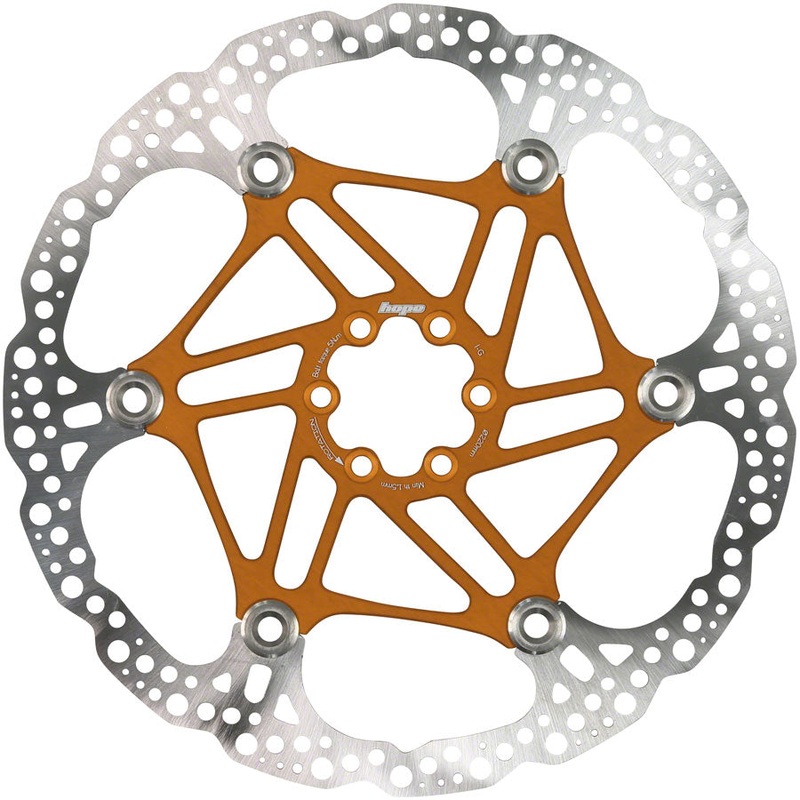 Floating Disc Brake Rotor - 220mm 6-Bolt Orange