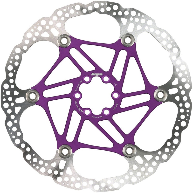 Floating Disc Brake Rotor - 220mm 6-Bolt Purple
