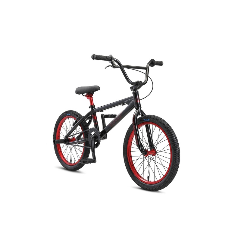 SE Bikes Ripper 20" BMX Bike Stealth Mode Black Red