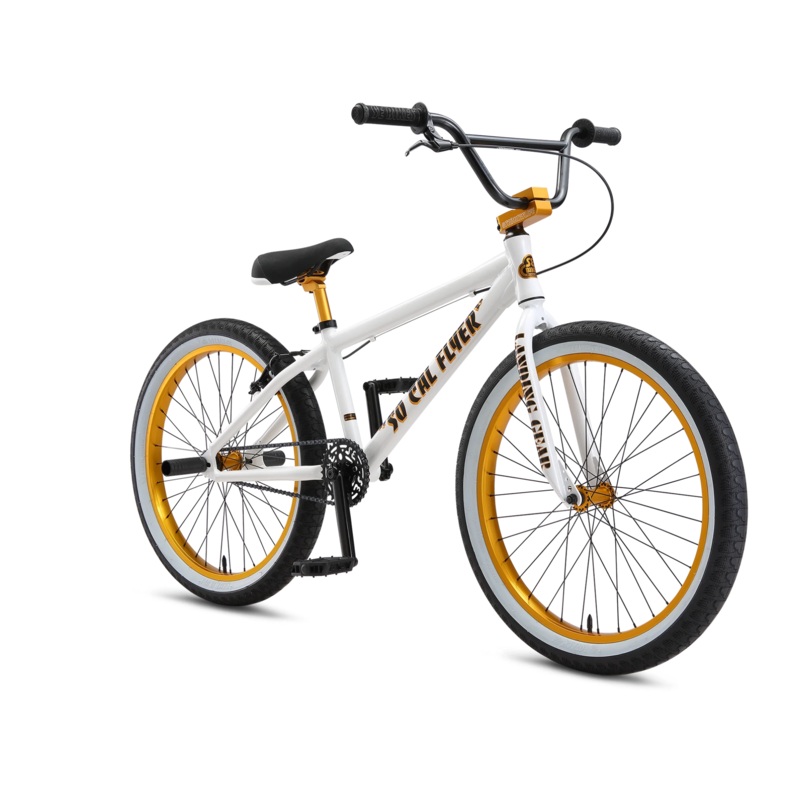 SE Bikes So Cal Flyer 24 BMX Bike White / Gold 2024