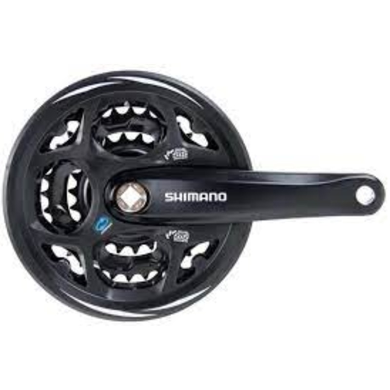 SHIMANO - ALTUS FC-M311, CRANKSET, 7/8 SP., 175MM, 22/32/42T, RIVETED, SQUARE, 50MM, BLACK