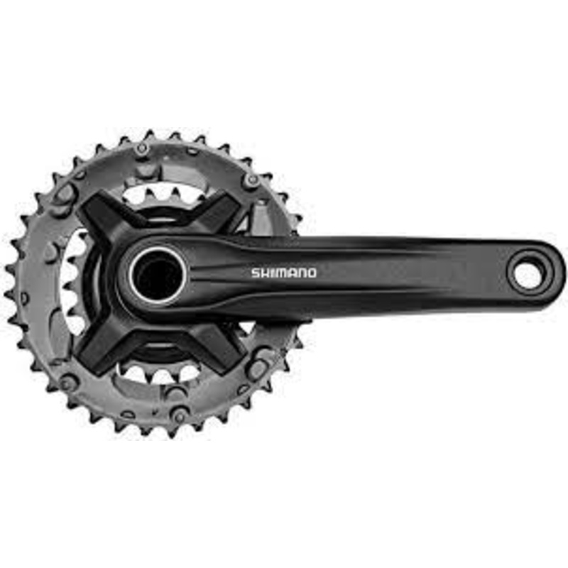 SHIMANO - FC-MT210-B2, CRANKSET, SPEED: 9, Spindle: 24mm, BCD: RIVETS, 22/36, HOLLWTECK II, 175MM, BLACK, BOOST