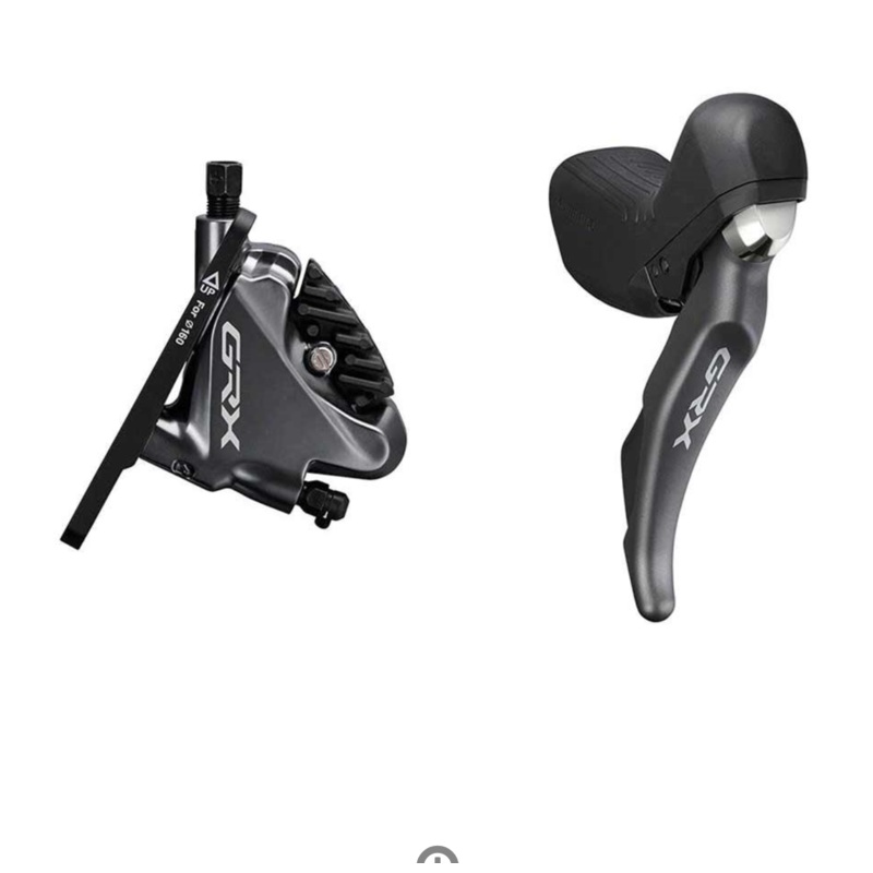 SHIMANO - GRX BL-RX810/ BR-RX810-F, ROAD HYDRAULIC DISC BRAKE (NO SHIFTER) , FRONT, FLAT, BLACK SET