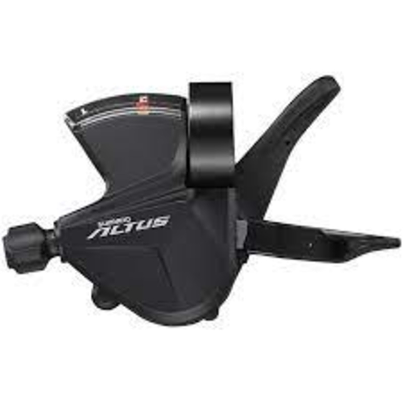 SHIMANO - SHIFT LEVER, SL-M2010-2L, ALTUS, LEFT, 2-SPEED RAPIDFIRE PLUS, W/OPTICAL GEAR DISPLAY