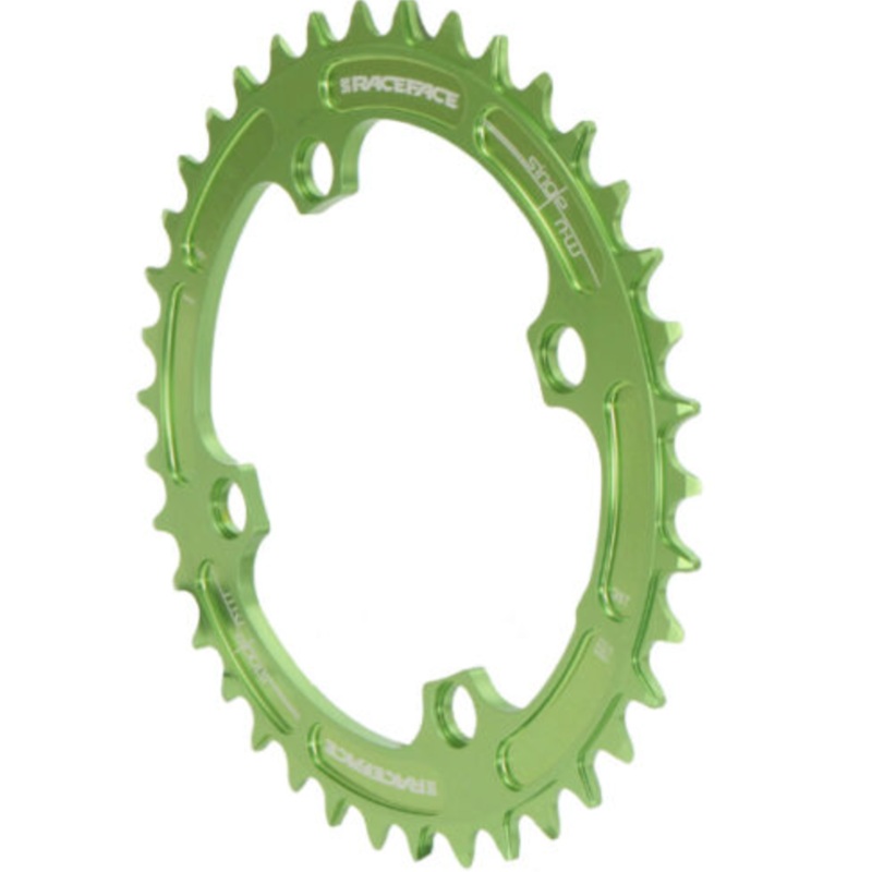 RACE FACE - CHAINRING SINGLE NARROW WIDE 104BCD  38T GREEN