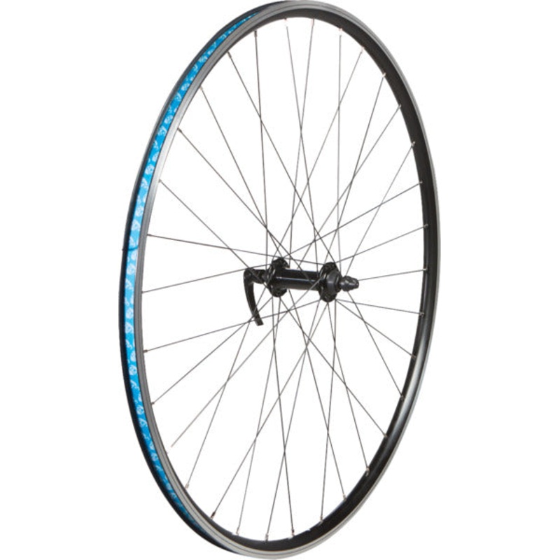 49N - FRONT WHEEL 700C, BLACK, RIM BRAKE, 9X100MM QR, 32H