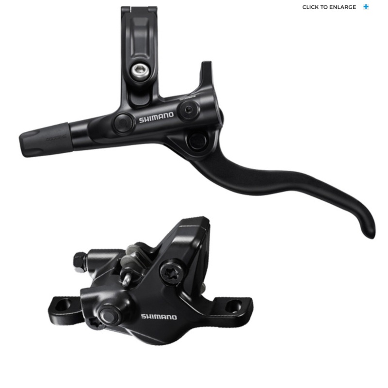 SHIMANO - DISC BRAKE ASSEMBLED SET, BL-M4100(L), BR-MT410(F), BLACK, W/O ADAPTER, RESIN PAD (W/O FIN), 1000MM HOSE (SM-BH59-SS BLACK), W/CONNECTER INSERT