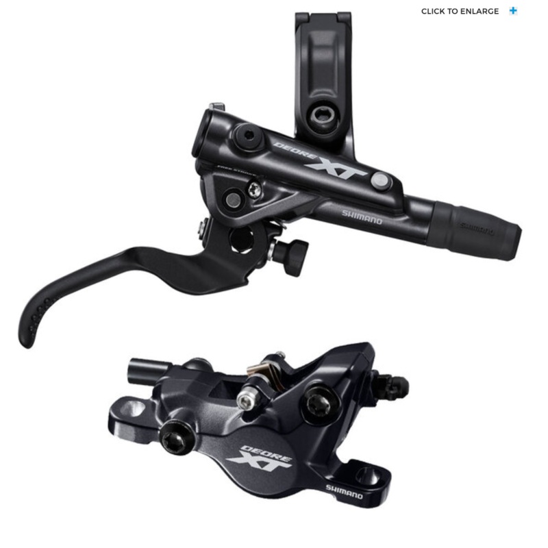 SHIMANO - DISC BRAKE ASSEMBLED SET/J-KIT, DEORE XT, BL-M8100(R), BR-M8100(R), METAL PAD(W/FIN), 1700MM HOSE(SM-BH90-SBM BLACK)