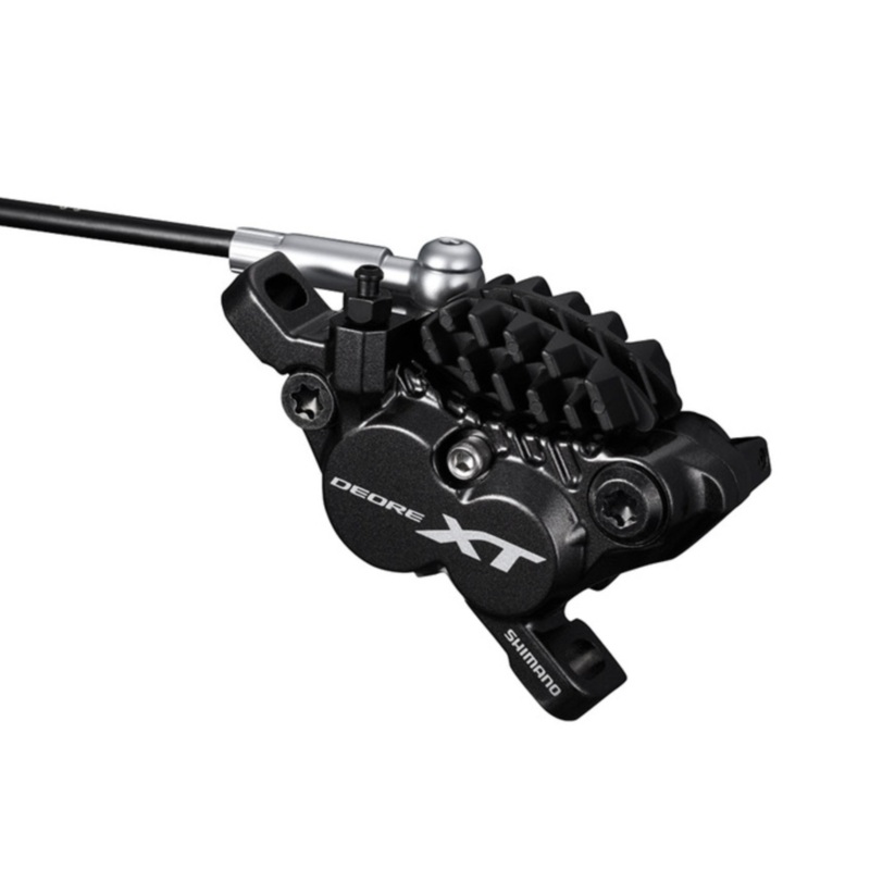 SHIMANO - HYDRAULIC DISC BRAKE, BR-M8020, DEORE XT, FRONT OR REAR FOR POST MOUNT, W/O ADAPTER, W/H03C METAL PAD(W/FIN)
