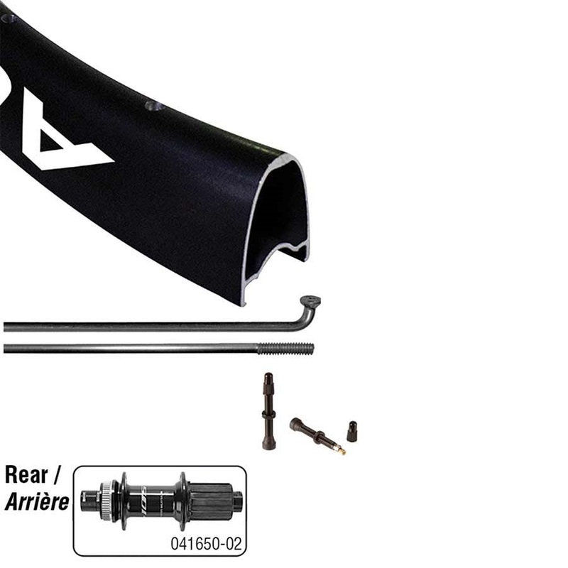 WHEEL SHOP - ALEX GD30, 700C, SHIMANO 105, R7070, REAR WHEEL, THRU AXLE, CENTERLOCK DISC