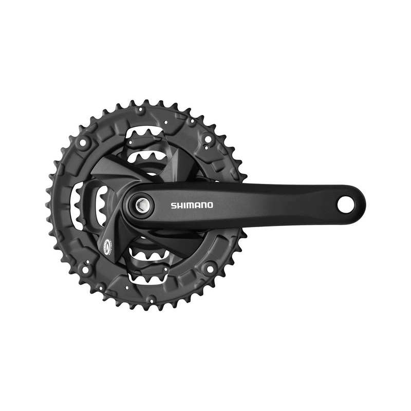 Shimano M371 9 Spd Triple Crankset - Black