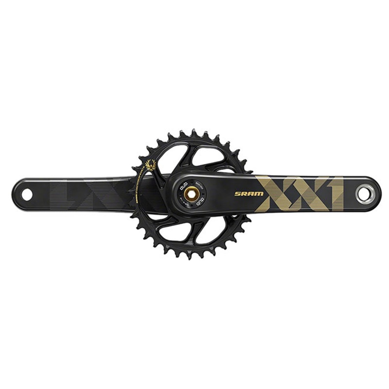 SRAM XX1 Eagle Carbon Boost DUB 12 Spd Crankset - Black-Gold