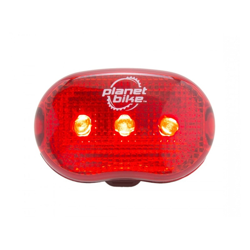 Planet bike Blinky 3 Rear Light with Batteries - Red-Black