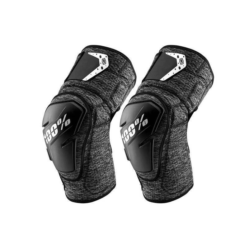 100% Fortis Knee Guard - Gray Heather-Black
