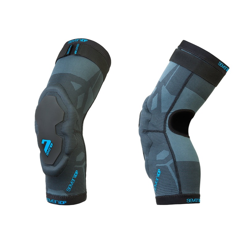 7 iDP Project Knee Pads - Black-Blue-Gray