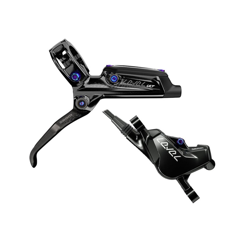 SRAM Level Ultimate Disc Brake and Lever - Rear - Black-Rainbow