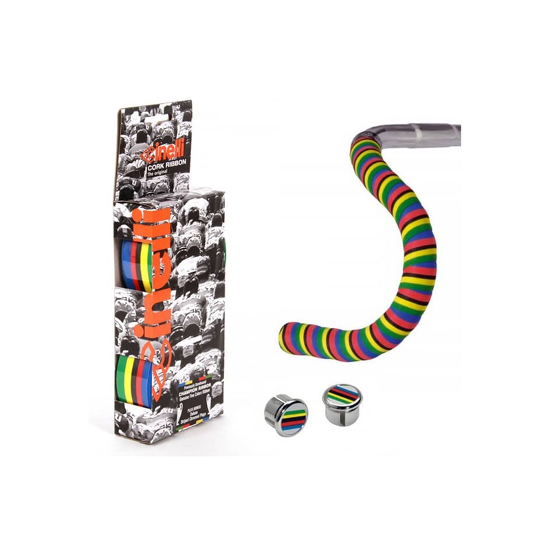Cinelli Cork Bar Tape - World Champion Stripes - Rainbow