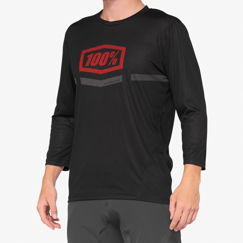 100% Airmatic 3/4 Sleeve MTB Jersey - Black-Red - 2022