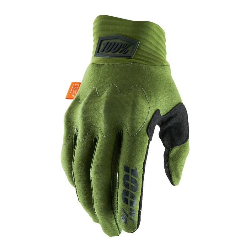 100% Cognito D3O Glove - Army Green-Black