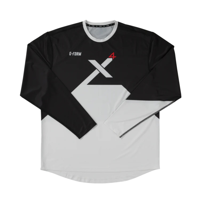 G-Form Pro-X4 Long Sleeve MTB Jersey - Black-White