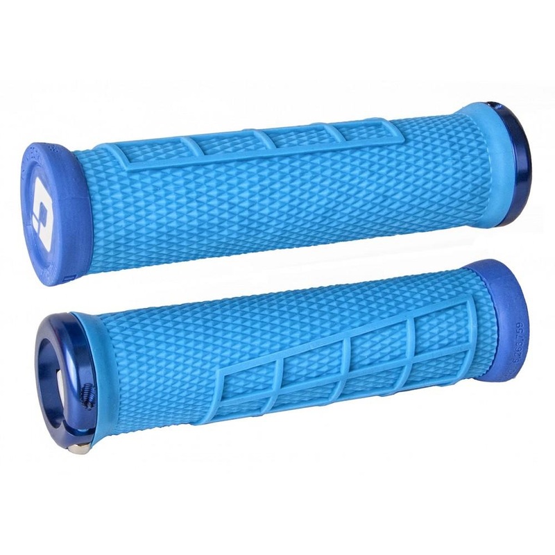 ODI Elite Flow Lock-On Grips - Light Blue
