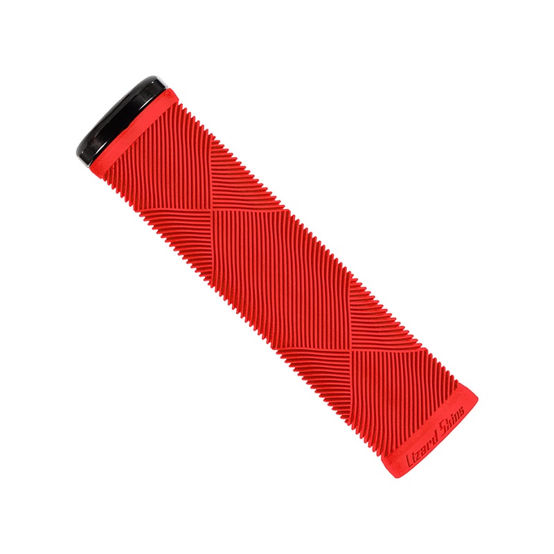 Lizard Skins Strata Lock On MTB Grip - Candy Red