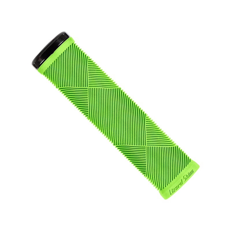 Lizard Skins Strata Lock On MTB Grip - Lime Green