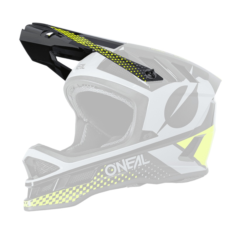 O'Neal Blade Polyacrylite Replacement Visor - Ace - Neon Yellow-Gray